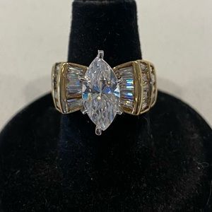 Gold over 925 Sterling CZ ring